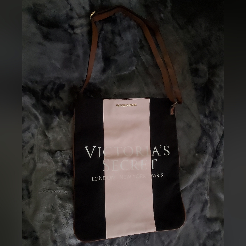 Victoria's Secret Logo Stripe Tote